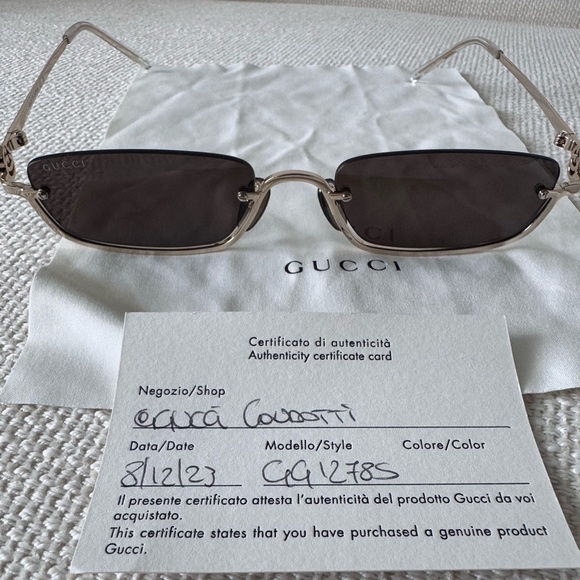 AUTHENTIC Gucci rectangular-framed glasses - Picture 9 of 9